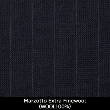 【日本製】【MEN'S】【パターンオーダー】【KSW】【秋冬】スーツ/ネイビー×ストライプ/Marzotto Extra Finewool (WOOL100% )