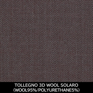 【国内縫製】【MEN'S】【パターンオーダー】【SLIM TAPERED】【春夏】スーツ/パ－プルブラウン/TOLLEGNO 3D WOOL SOLARO(WOOL95% POLYURETHANE5%)