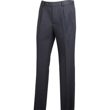 【WEB限定/OUTLET】【RBC】【秋冬】1タックテーパードパンツ/ネイビー×ヘリンボーン/シャーリング仕様/ウォシャブル