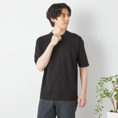 【RBC/五分袖】プレミアムコットンTシャツ / クルーネック / ブラック