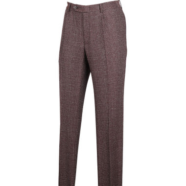 【WEB限定/OUTLET】【RBC】【春夏】1タックテーパードパンツ/ブラウン×チェック/ウエストシャーリング