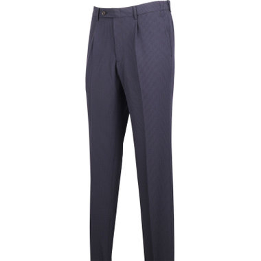 【WEB限定/OUTLET】【RBC】【春夏】1タックテーパードパンツ/ネイビー＆ブラック×ハウンドトゥース/ウエストシャーリング