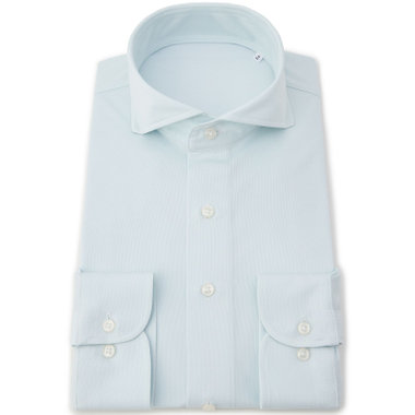 【BLACK LINE】ホリゾンタルワイドワイシャツ/ミント/「4S AIR」涼風素材・スーパーノンアイロン・ストレッチ