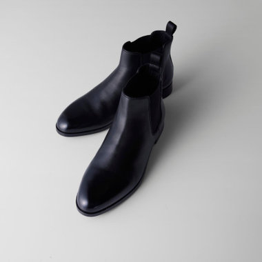 サイドゴアブーツ/ブラック/牛革（キップ）「LWG認証レザー」