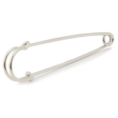 安全ピン型　ネクタイピン/シルバー