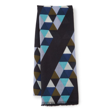 ウール100％ストールマフラー/ネイビー/68cm×190cm