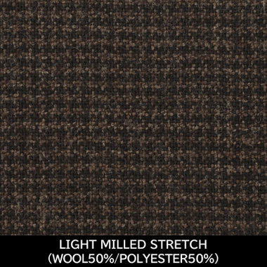 【日本製】【MEN'S】【パターンオーダー】【SLIM TAPERED】【秋冬】スーツ/ブラウン×ハウンドトゥース/LIGHT MILLED STRETCH (WOOL50% POLYESTER50%)
