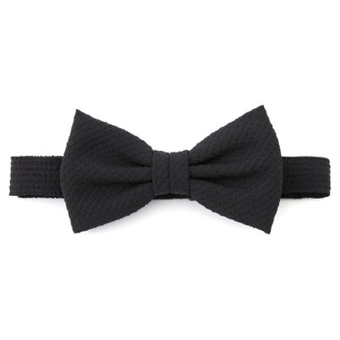 蝶ネクタイ/ブラック×シアサッカー