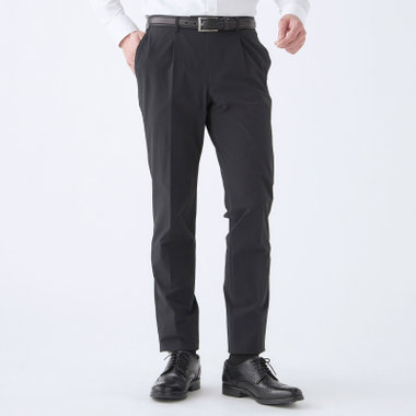 【WEB限定/OUTLET】【RBC】【春夏】1タックテーパードパンツ/ブラック/ウエストシャーリング