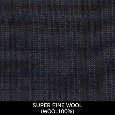【国内縫製】【MEN'S】【パターンオーダー】【CLASSICO TAPERED W】【春夏】スーツ/ネイビー×ストライプ/SUPER FINE WOOL (WOOL100%)