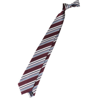 【WEB限定/OUTLET】【SL】シルクブレンドストライプネクタイ 8.0cm幅/ワイン×グレー×シルバー