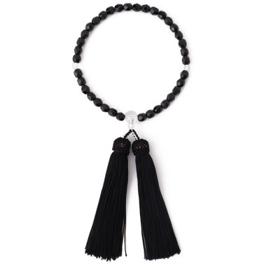 【日本製】念珠/極上黒切子