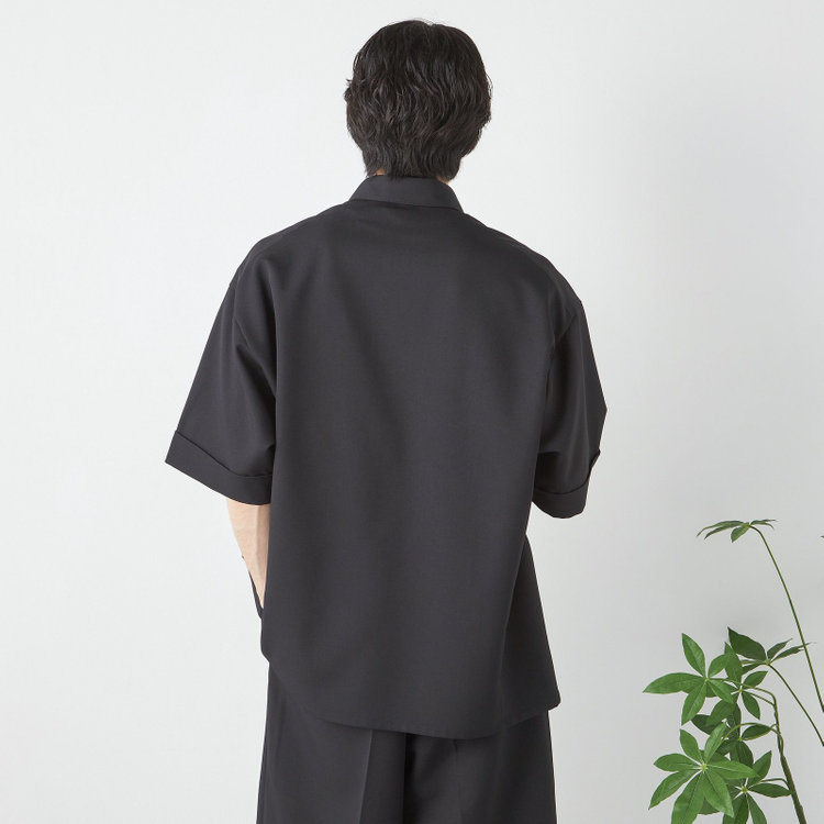 ブラックライン 「TailoredCasual」【春夏】ハーフスリーブシャツ/ブラック 黒