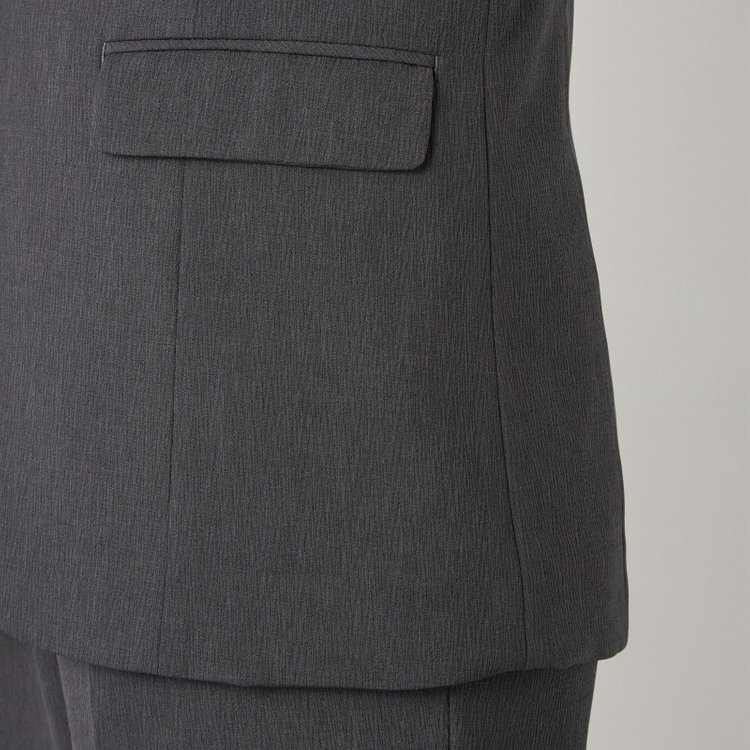 シルバーライン 【RELAX TAPERED】【春夏】1釦テーパードパンツスーツ/グレー/ウエストシャーリング/ウォッシャブル/4S SUSTAINABILITY&ECOLOGY FABRIC/※パンツ裾上げ済仕様 グレー濃色