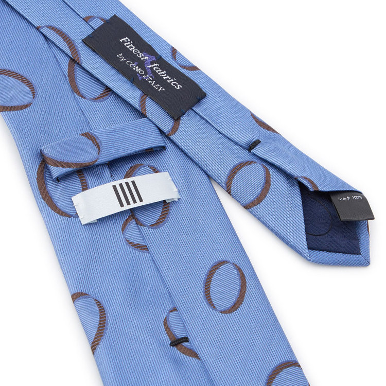 シルバーライン 【SILVER LINE】シルク小紋柄ネクタイ 8.5cm幅/ブルー/Finest fabrics by COMO ITALY その他