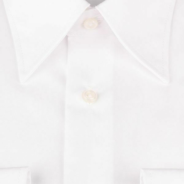 SUIT SELECT　アウトレット 【WEB限定/OUTLET/汚れ・変色・キズ等有】【SL-4】【形態安定】レギュラーカラードレスワイシャツ/ホワイト×ブロード (無地) 白