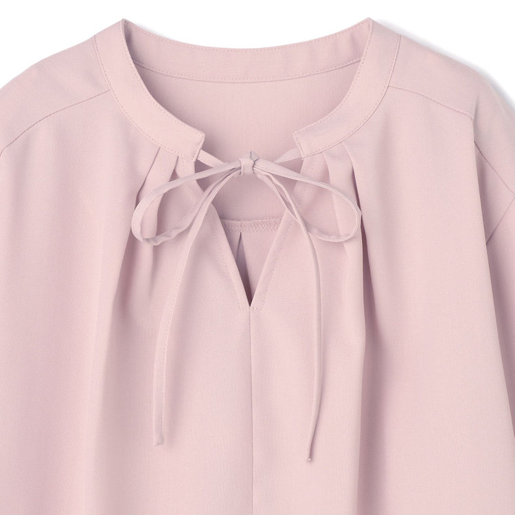 シルバーライン 【SILVER LINE/長袖】リボン付きブラウス/ピンク 赤淡色