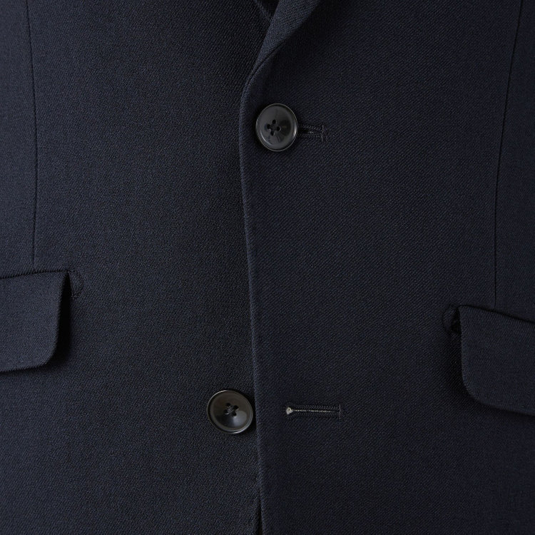 ブラックライン 【SLIM TAPERED_2】【年間】2釦シングルテーパードパンツスーツ 0タック/ネイビー/ウエストシャーリング/4S/※パンツ裾上げ済仕様 紺中間