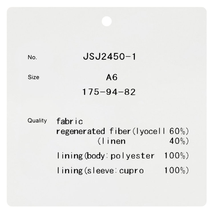 シルバーライン 【発送在庫あり】【CLASSICO TAPERED】【春夏】リネンブレンド3釦段返りシングルジャケット/ネイビー/パッチポケット/MARZOTTO 紺中間