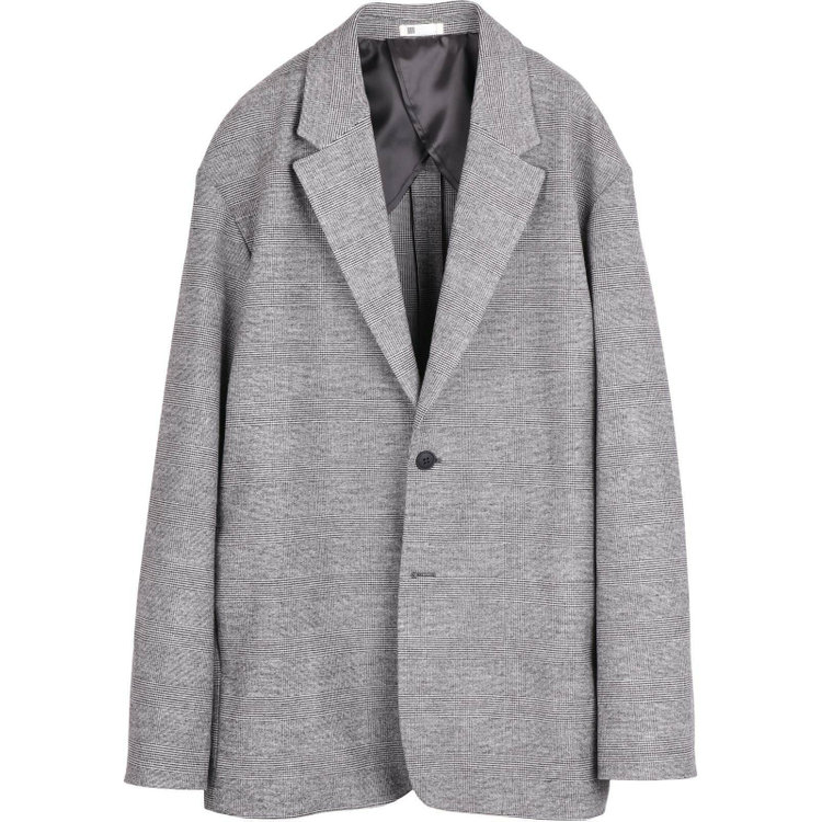 スーツセレクト 【発送在庫あり】【RBC】【秋冬】2釦オーバーサイズジャケット/ブラック＆グレー×グレンチェック グレー系(灰)