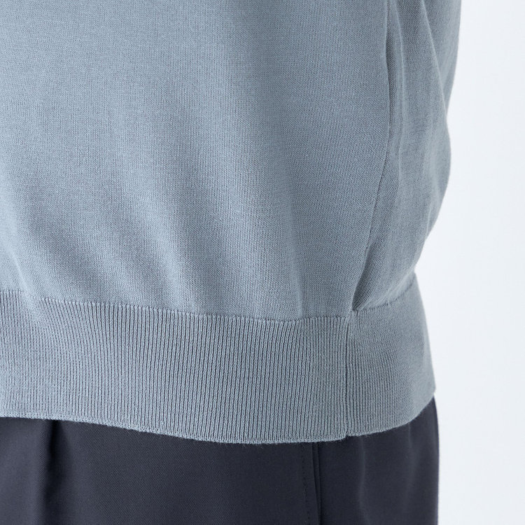 スーツセレクト 【RBC】【春夏】コットンレーヨンニットカーディガン/ブルー 青淡色