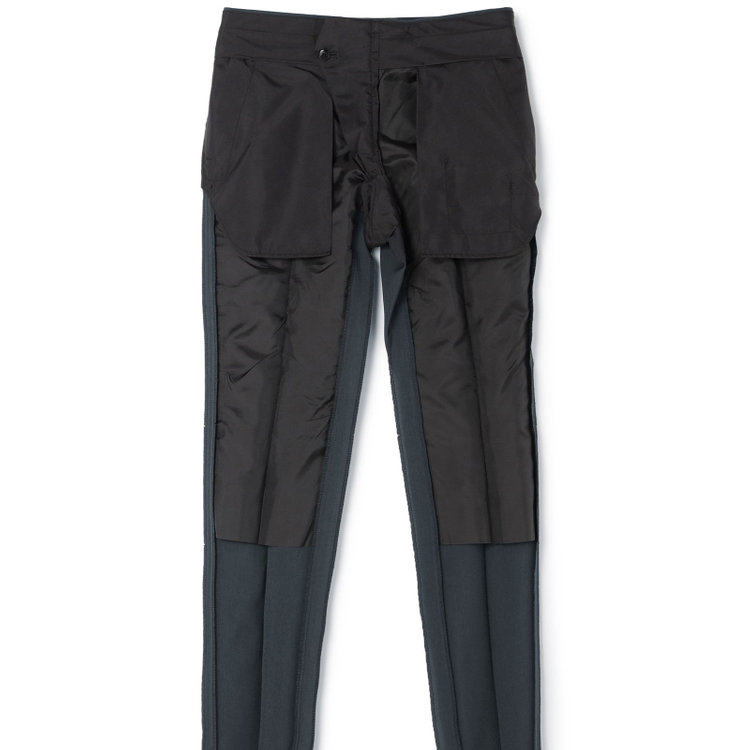 ブラックライン 【SLIM TAPERED_2】【春夏】2釦シングルスーツ 0タック/ネイビーグレー/4S/※裾上げ必要 グレー濃色