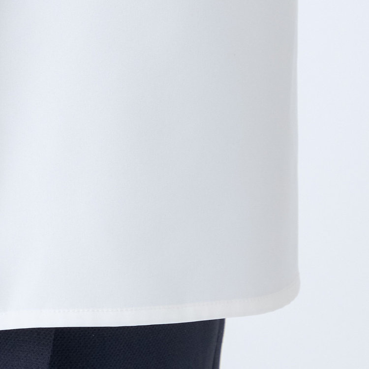 スーツセレクト  【Lady Like BLOUSE】【長袖】袖レース切替えブラウス/クリームホワイト 白