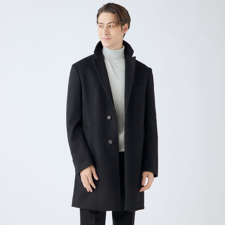 ブラックライン 【BL】【AB体】ウールチェスターコート/ブラック/NEW ZEALAND WOOL LIMITED EDITION 黒