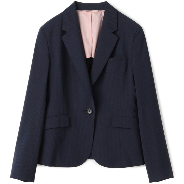 スーツセレクト 【SUIT SELECT×Samantha Thavasa】【年間】1釦ジャケット/ネイビー×ストライプ/4S/マシンウォシャブル ネイビー系(紺)