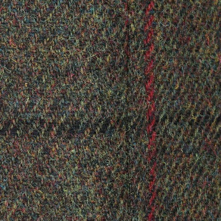 スーツセレクト 【WEB限定/OUTLET】【CLASSICO TAPERED】ウールビッグシルエットラグランコート/グリーン×チェック+ツイード/Harris Tweed hand woven in the outer hebrides of scotland グリーン系(緑)