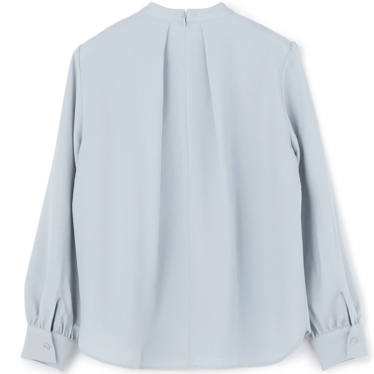 シルバーライン 【SL/長袖】アクセ付きブラウス/ブルー 青淡色