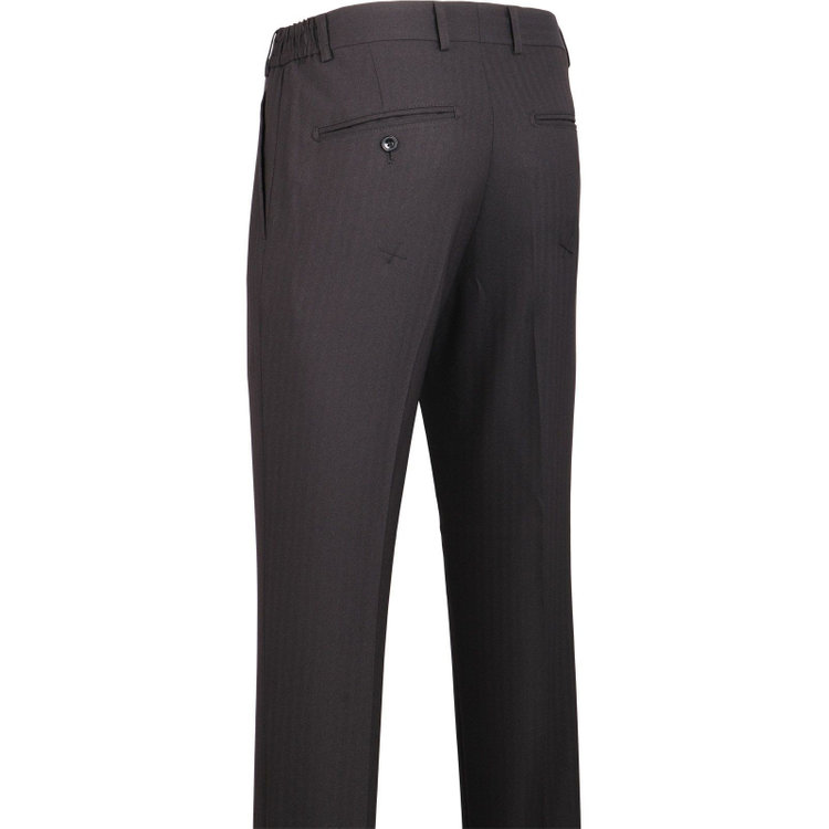 スーツセレクト 【WEB限定/OUTLET】【SLIM TAPERED_2】【年間】2釦シングルスリーピーススーツ 0タック/ブラック×シャドーストライプ/4S/※パンツ裾上げ済仕様 ブラック系(黒)
