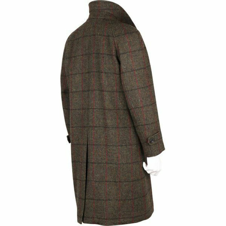 スーツセレクト 【WEB限定/OUTLET】【CLASSICO TAPERED】ウールビッグシルエットラグランコート/グリーン×チェック+ツイード/Harris Tweed hand woven in the outer hebrides of scotland グリーン系(緑)