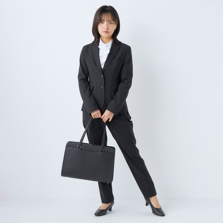 ブラックライン 【SUIT SELECT×Samantha Thavasa】【年間】2釦ジャケット/究極のブラック/4S/マシンウォシャブル 黒