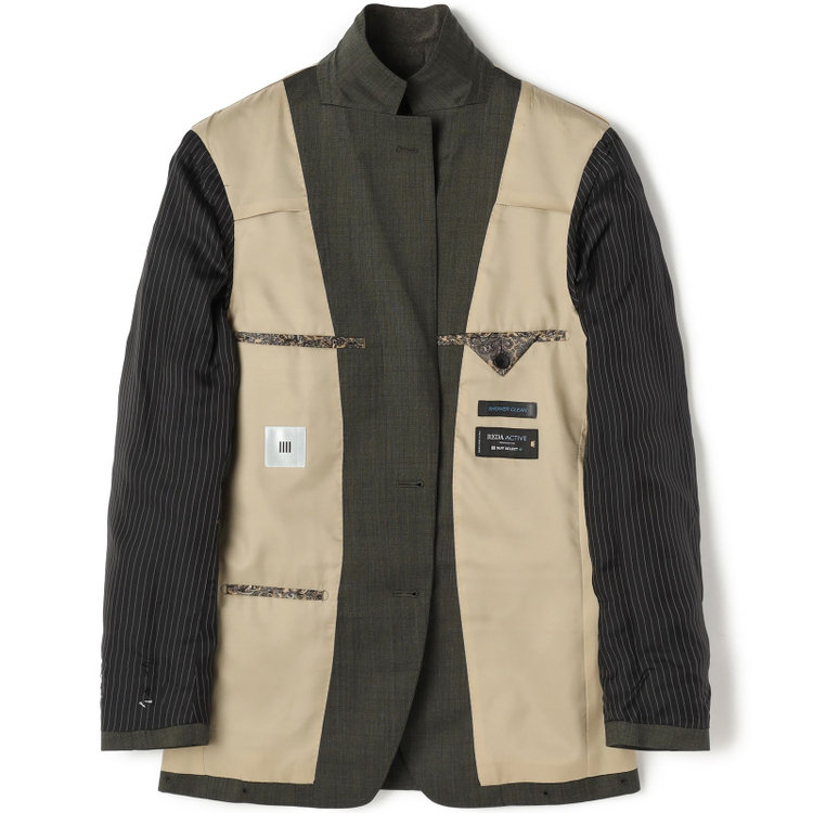 シルバーライン 【CLASSICO TAPERED】【春夏】2釦シングルスーツ 1タック/カーキ/ウエストムーブ/REDA ACTIVE/NEW ZEALAND MERINO/SHOWER CLEAN/※パンツ裾上げ済仕様 黄淡色