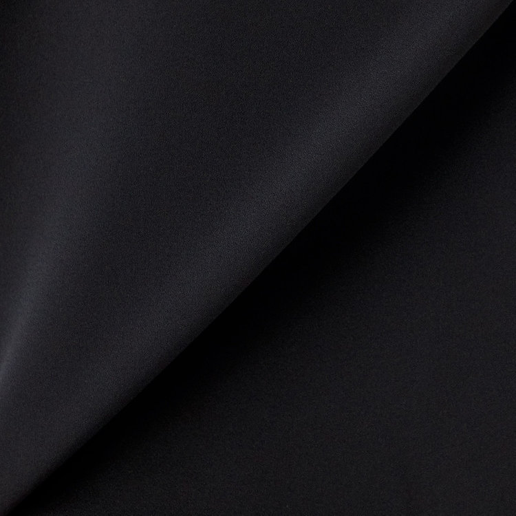 シルバーライン 【SL/長袖】ケープ付きバンドカラープルオーバーブラウス/ブラック/2WAYストレッチ/UV加工/ウォッシャブル 黒