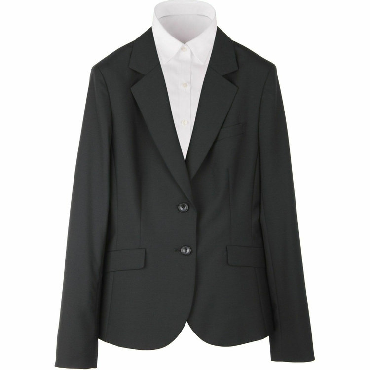 スーツセレクト 【WEB限定/OUTLET】【就活】【年間】【CROSS CURVELINE】セットアップ2釦ジャケット/ブラック×ソリッド+UVカット・ストレッチ・ウォッシャブル ブラック系(黒)