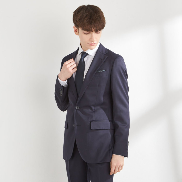 シルバーライン 【CLASSICO TAPERED】【年間】2釦シングルスーツ 1タック/ネイビー/※裾上げ必要 紺中間
