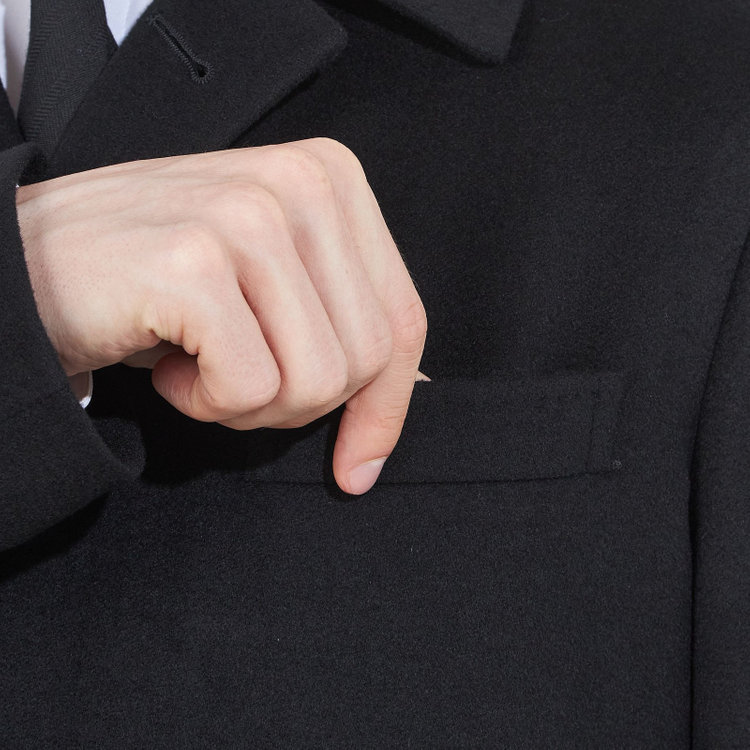 シルバーライン 【SL】ウールカシミヤブレンドコート/ブラック 紺中間