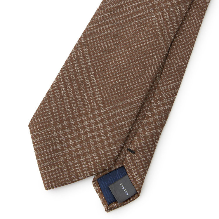 シルバーライン 【SILVER LINE】シルクチェックネクタイ 8.0cm幅/ブラウン その他
