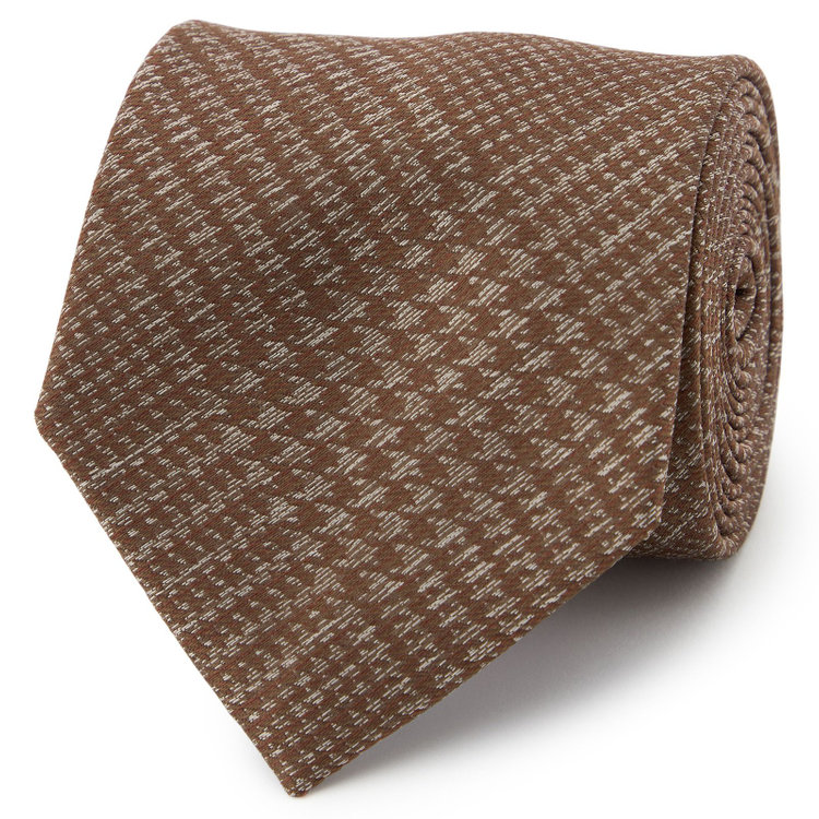 シルバーライン 【SILVER LINE】シルクチェックネクタイ 8.0cm幅/ブラウン その他