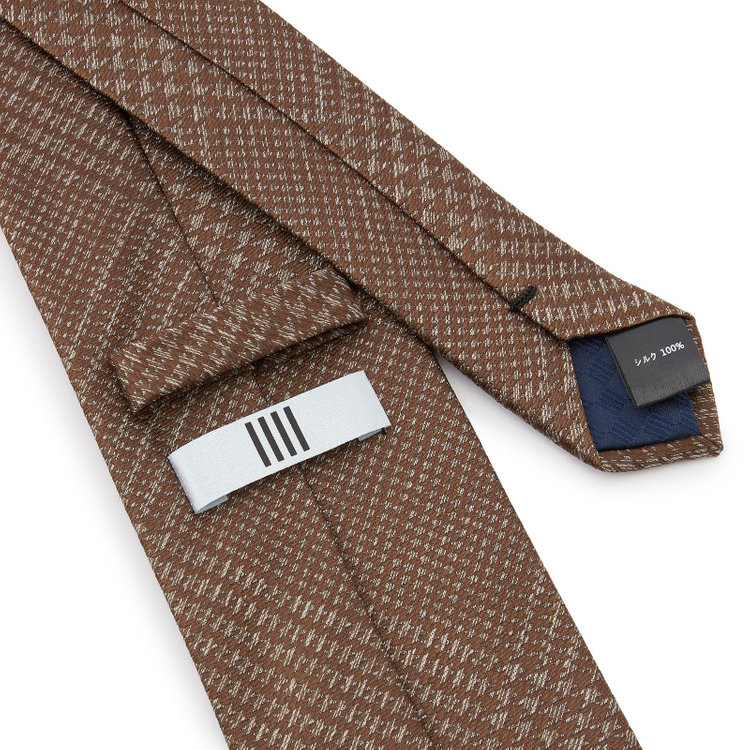 シルバーライン 【SILVER LINE】シルクチェックネクタイ 8.0cm幅/ブラウン その他