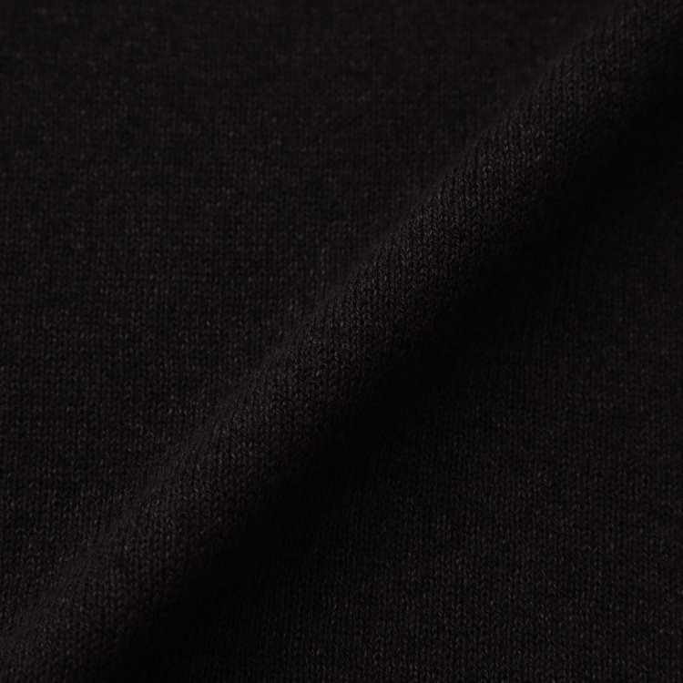 スーツセレクト 【RBC】【半袖】和紙コットンブレンドクルーネックニットシャツ/ブラック 黒