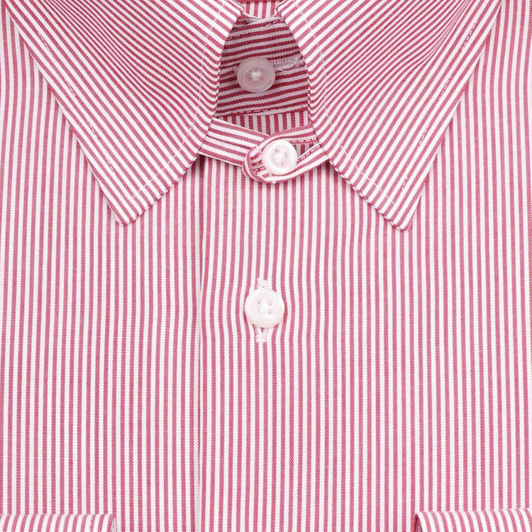 ブラックライン 【WEB限定/OUTLET】【BL】【形態安定】タブカラードレスワイシャツ/ワイン＆ホワイト×ストライプ/Oil guard ピンク系(桃)