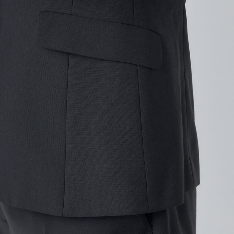 ブラックライン 【SUIT SELECT×Samantha Thavasa】【年間】2釦ジャケット/究極のブラック/4S/マシンウォシャブル 黒