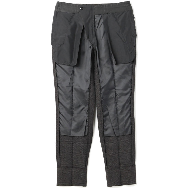 ブラックライン 【SLIM TAPERED_2】【秋冬】2釦シングルスリーピーススーツ 0タック/ブラウン×チェック/ウエストシャーリング/4S SUSTAINABILITY&ECOLOGY FABRIC/※パンツ裾上げ済仕様 茶濃色