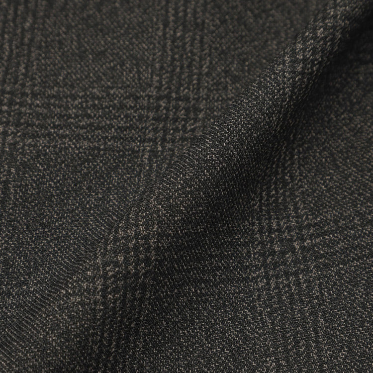 ブラックライン 【SLIM TAPERED_2】【秋冬】2釦シングルスリーピーススーツ 0タック/ブラウン×チェック/ウエストシャーリング/4S SUSTAINABILITY&ECOLOGY FABRIC/※パンツ裾上げ済仕様 茶濃色