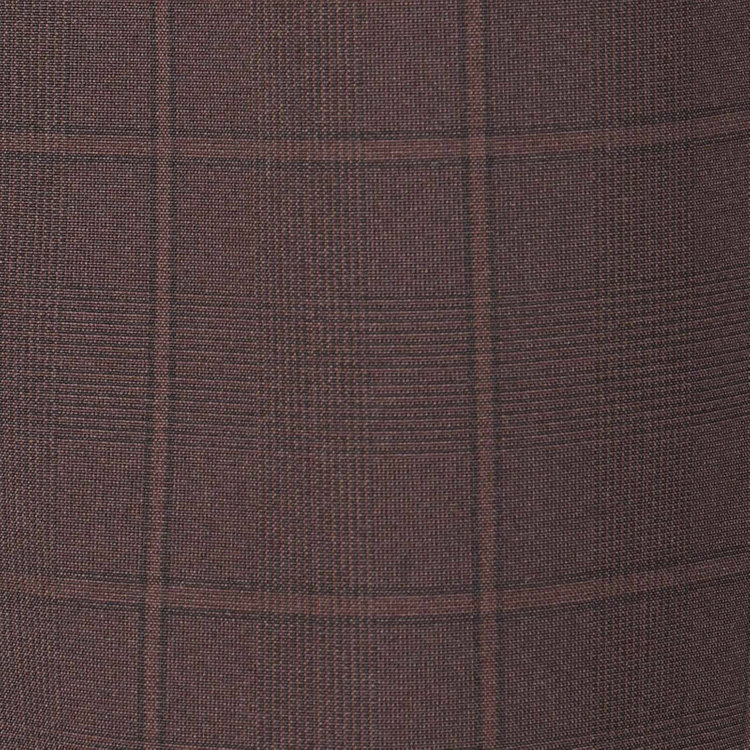 スーツセレクト 【WEB限定/OUTLET】【SLIM TAPERED_2】【春夏】コーディネートパンツ付き/2釦シングルスーツ 0タック/ブラウン×チェック+ライトブラウンソリッドパンツ/LIGHT&COOL/ウォッシャブル ブラウン系(茶)