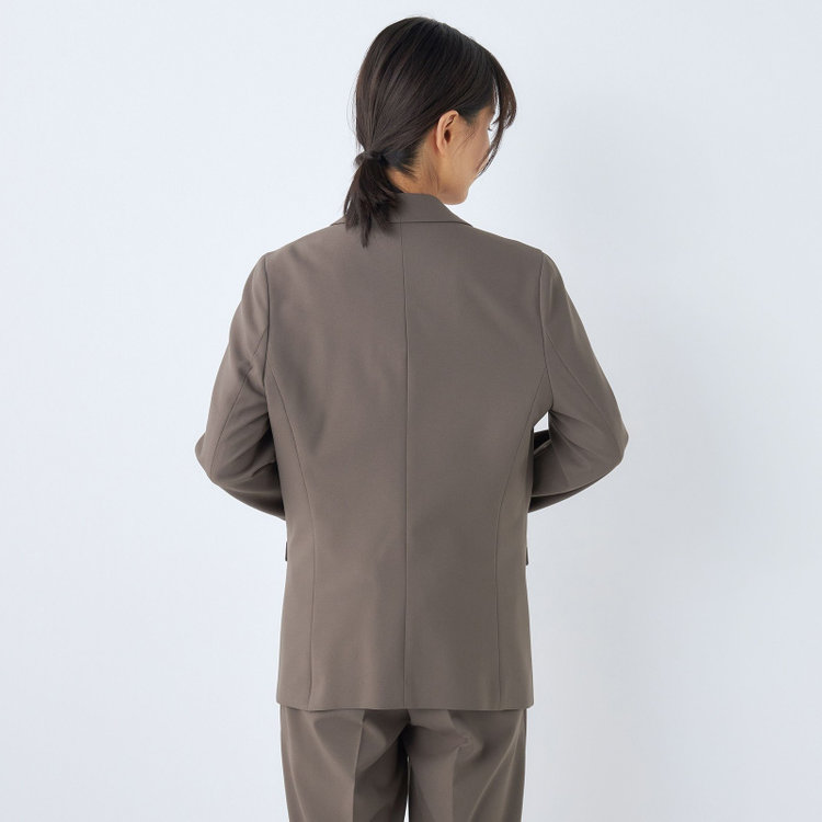 シルバーライン 【SL】【年間】1釦シングルパンツスーツ/ブラウン/パンツウエストシャーリング/ウォッシャブル/※パンツ裾上げ済仕様 茶中間