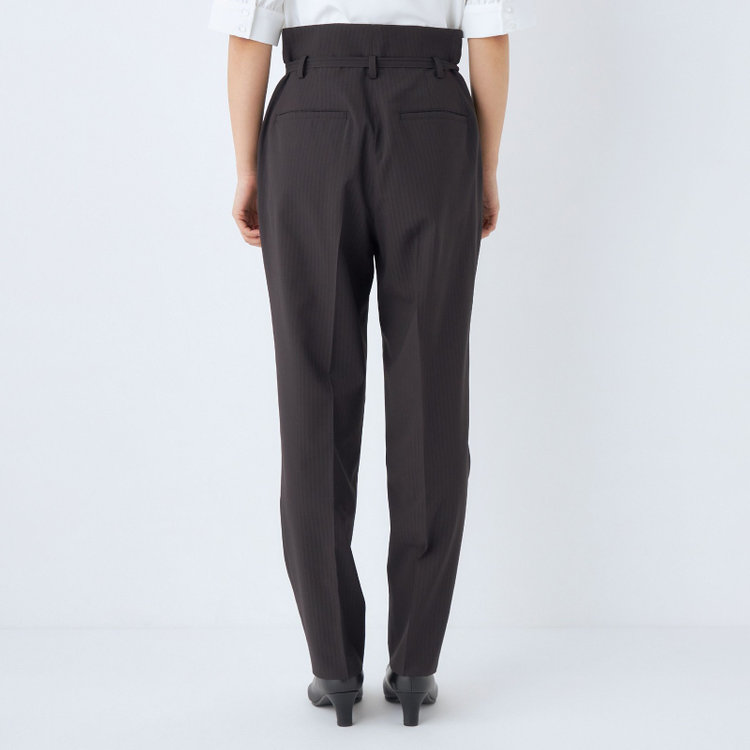 シルバーライン 【SL】【年間】1釦シングルパンツスーツ/ダークグレー×シャドーストライプ/ウォッシャブル/4S/TRABEST/※パンツ裾上げ済仕様 グレー濃色